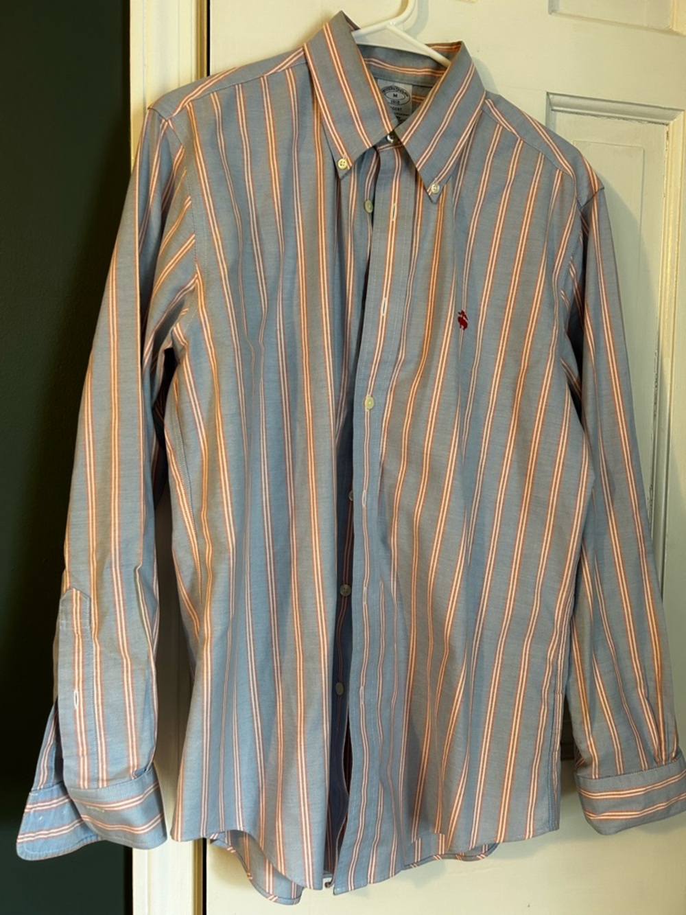 Men's Brooks Brothers Blue & Red Stripe Button-Down Shirt OCBD